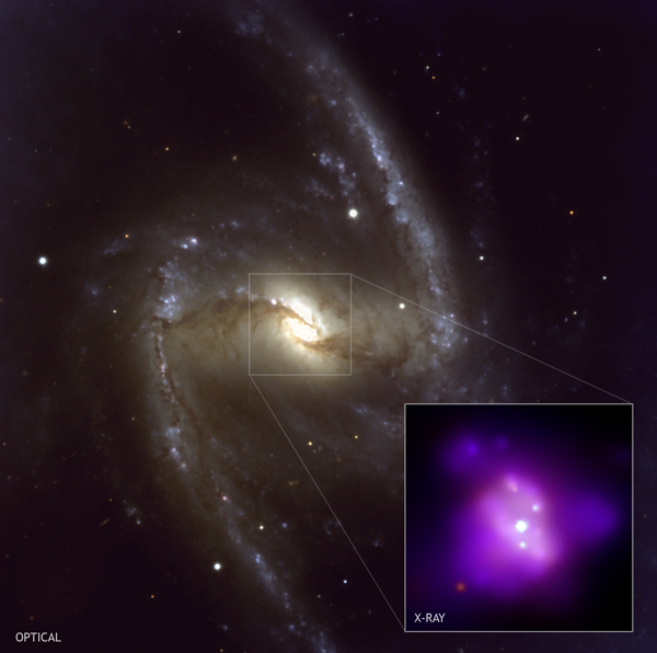 VLT/optical and Chandra/x-ray image of NGC 1365