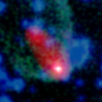 X-ray (Chandra) and optical composite of the Black Widow Pulsar
