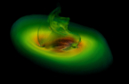 Black Hole merger simulation