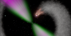 Illustration of PSR J1311-3430, the black widow pulsar