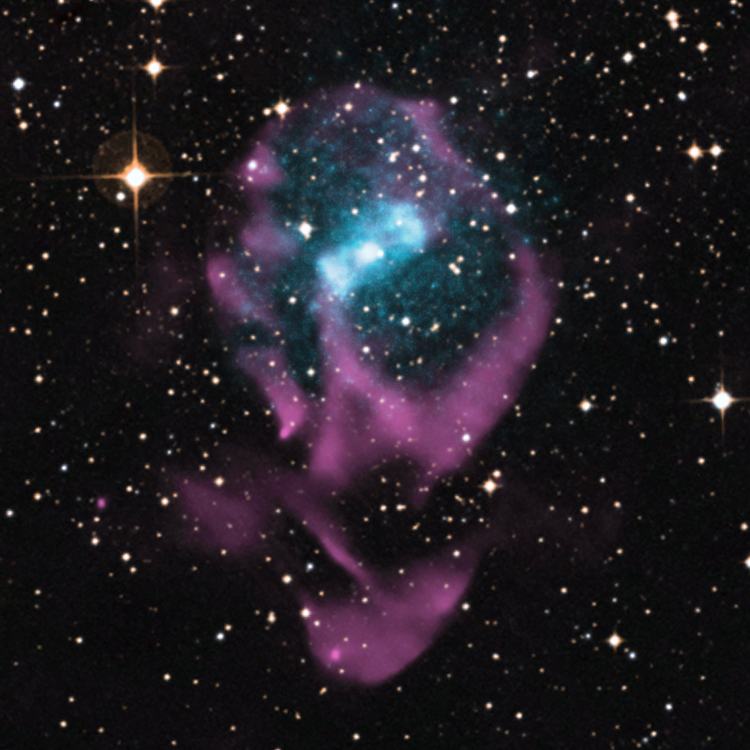 Chandra/optical/radio image of Circinus X-1