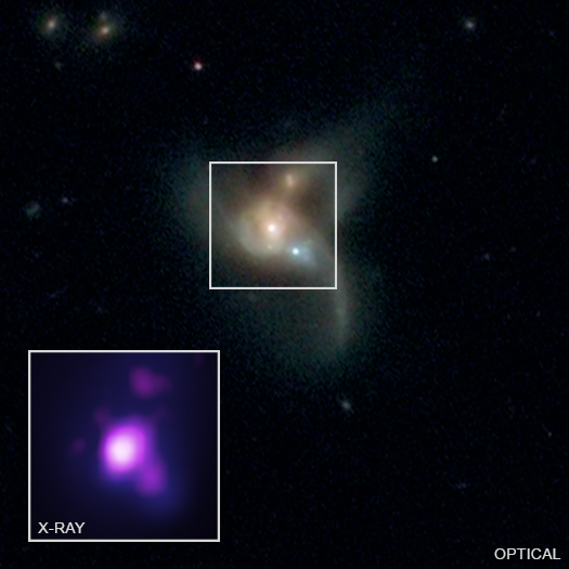 Optical and X-ray images of SDSS J084905.51+111447.2