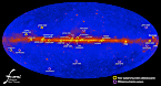 Fermi All Sky Map showing pulsar locations