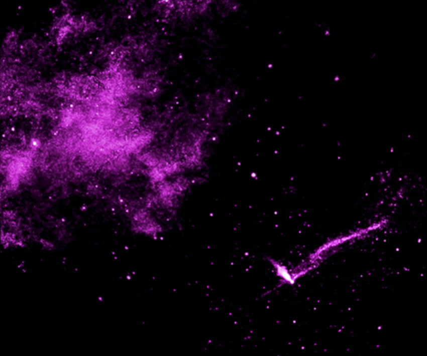 Chandra X-ray image of the region around the lighthouse pulsar