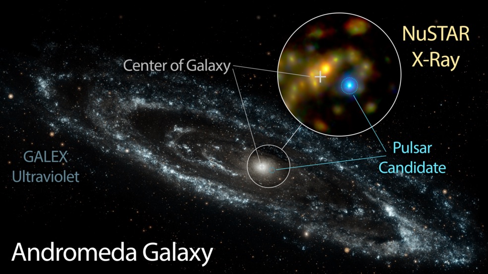 NuSTAR observation of a high energy accreting neutron star system in the Andromeda Galaxy