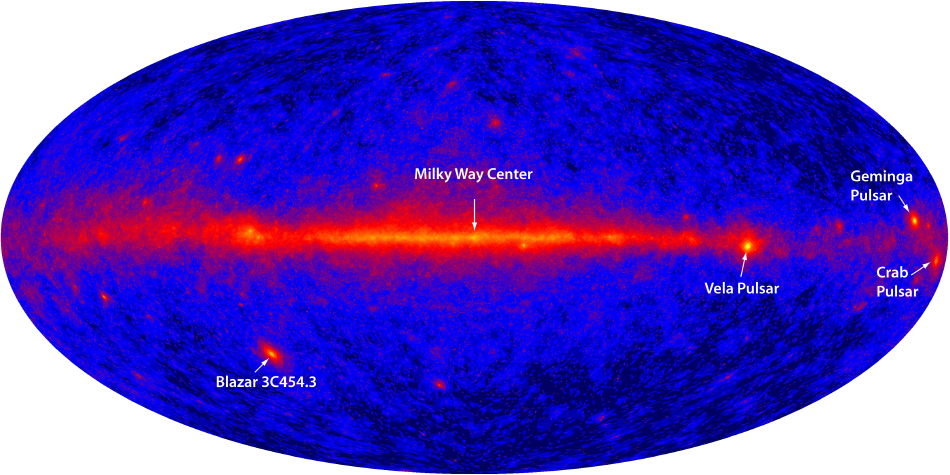 LAT 4-day all sky gamma-ray map