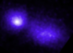 Chandra X-ray image of two galaxy clusters about to collide