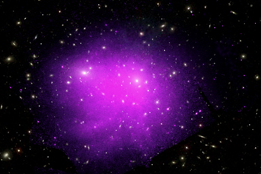 X-ray and optical image of the Coma cluster