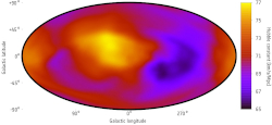 Map of possible variations in the expansion of the Universe derived from X-ray observations of galaxy clusters