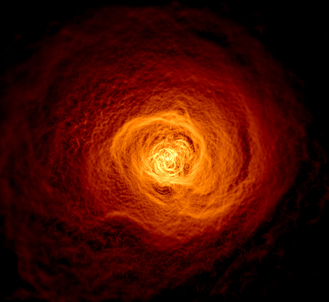 Enhanced image of X-ray emission in the Perseus cluster