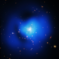 Composite X-ray and optical image of the Phoenix cluster of galaxies
