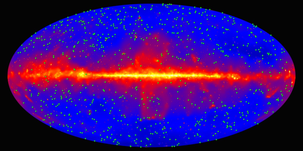 Fermi LAT 9 year all-sky gamma-ray map