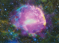 Fermi and optical image of the Jellyfish Nebula