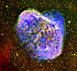 X-ray and optical image of the Crescent Nebula