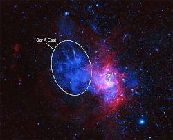 Chandra X-ray and radio composite of SgrA-East