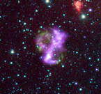 X-ray and IR image of SNR 0104-72.3 and field