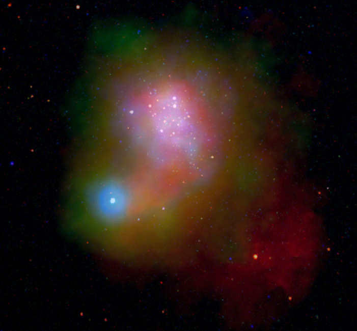 Chandra X-ray color image of diffuse emission in Wd 1