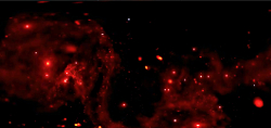 Frame from a 360 degree simulation of the hot gas in the center of the Milky Way