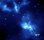 Chandra image of light echoes in galactic center