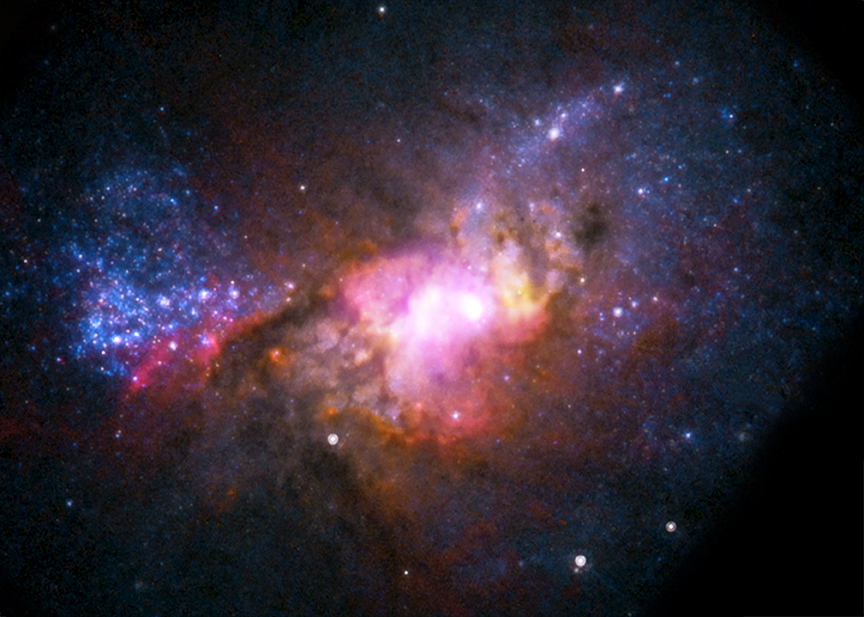 Chandra/VLA/optical composite of Henize 210