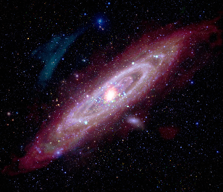 Multi-wavelength view of the Andromeda galaxy, now with sound