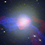 Composite View of giant elliptical M87