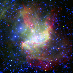 X-ray, optical and IR image of NGC 346
