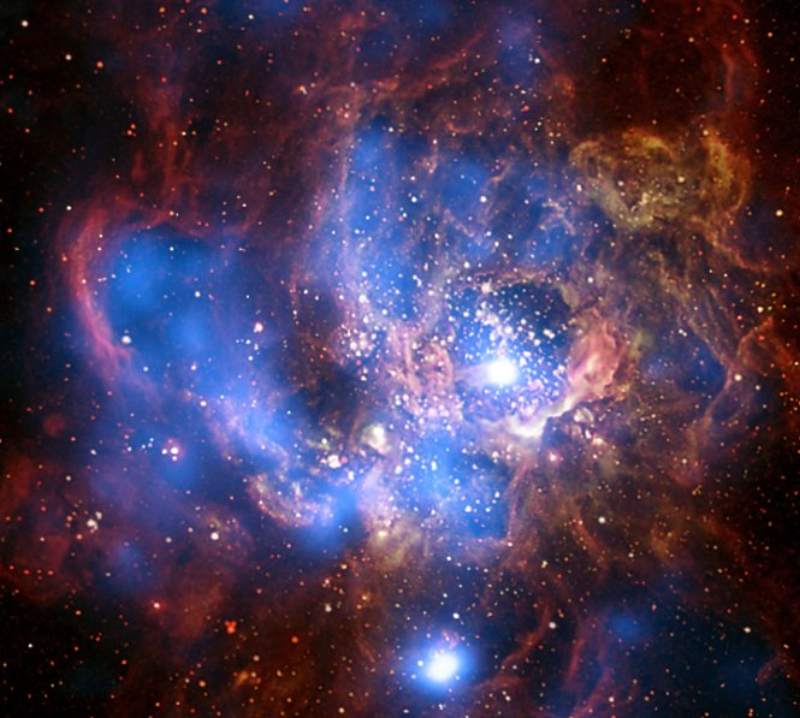 HST and Chandra Composite of NGC 604