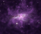 Composite X-ray/optical image of colliding galaxies NGC 6240