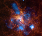 X-ray and Infrared image of 30 Doradus