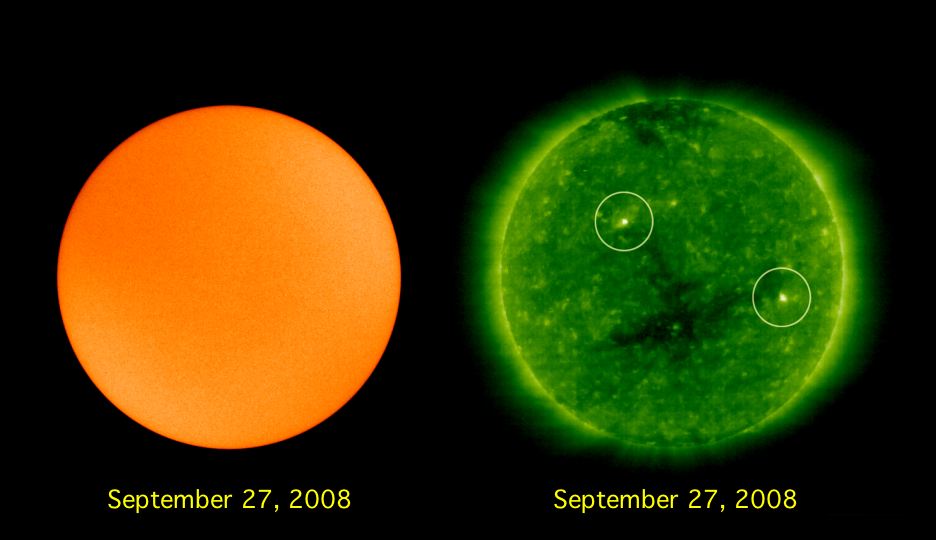 SOHO images of inactive Sun