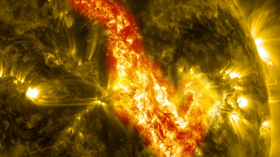 SDO image of Canyon of Fire on Sun