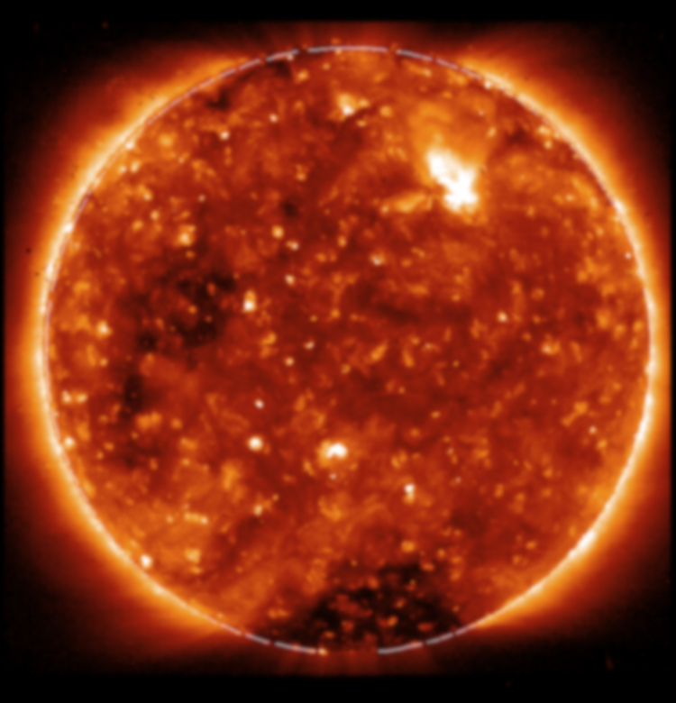 Hinode image of the Solar Corona from April 3 2009