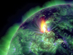 SDO image of January 19, 2012 solar flare