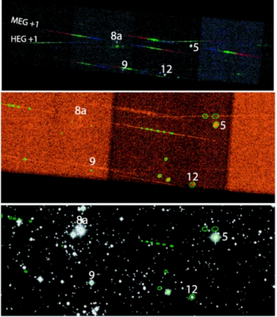 X-ray grating and optical image of Cyg OB2