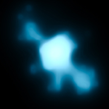 Chandra image of jets from DG Tau and artist conception