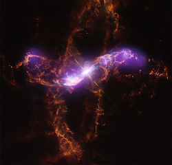 Composite optical/X-ray image of R Aqr