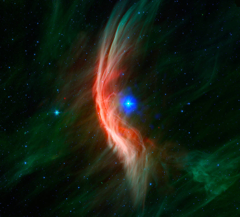 X-ray and IR image of the bow shock around Zeta Oph