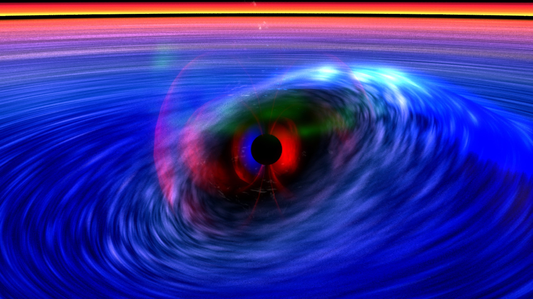 Artist conception of Matter swirling around a Black Hole