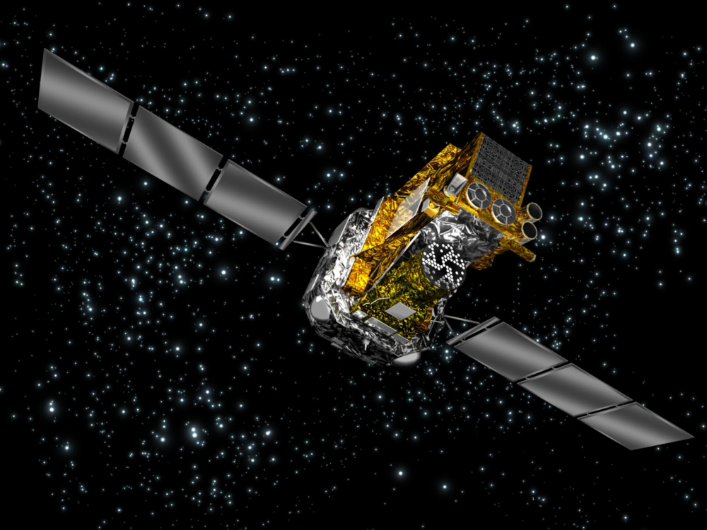 Artist's illustration of INTEGRAL on orbit