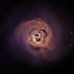 Chandra X-ray image of the Perseus Cluster; Hitomi's observation of this cluster produced a ground-breaking spectrum