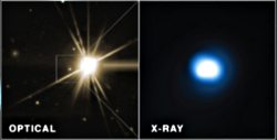 Illustration of a jet from a gamma-ray burst produced by the merger of two neutron stars