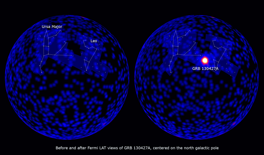 LAT image of the April 27, 2013 gamma-ray burst