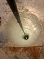 Final IceCube detector being placed under the Antarctic ice