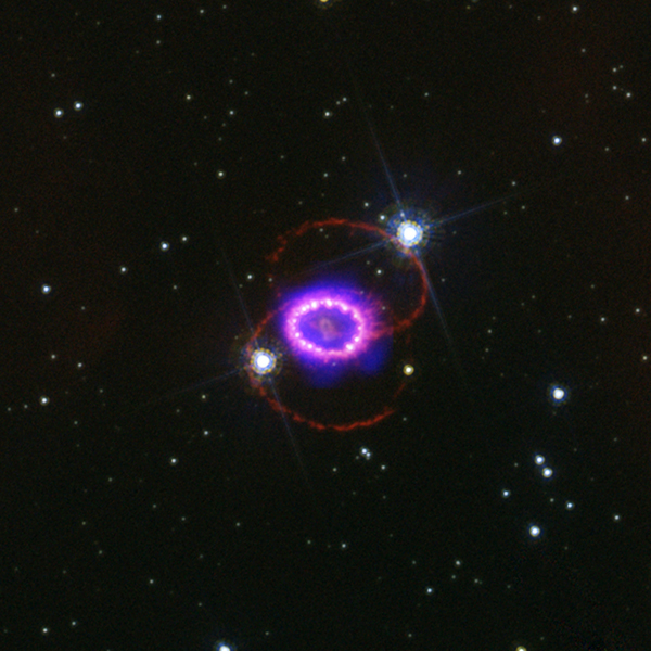 HST and Chandra image of SN1987a