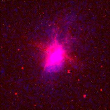 X-ray + H-alpha Image of M82