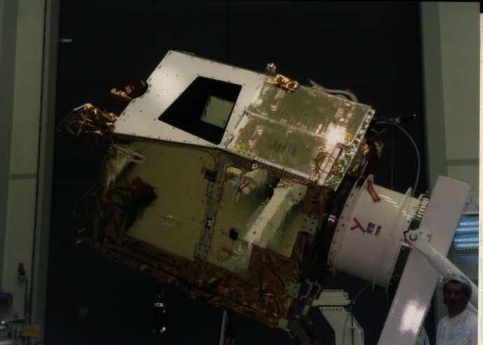 Bepposax in the clean room (lateral view).