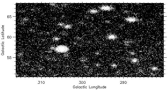 A simulated comparison of the Virgo region which contains 3C 279
as seen above 1 GeV by GLAST