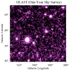 Simulated GLAST Image of Virgo Region