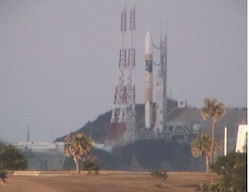 Hitomi on the launch pad at Tanegashima Space Center